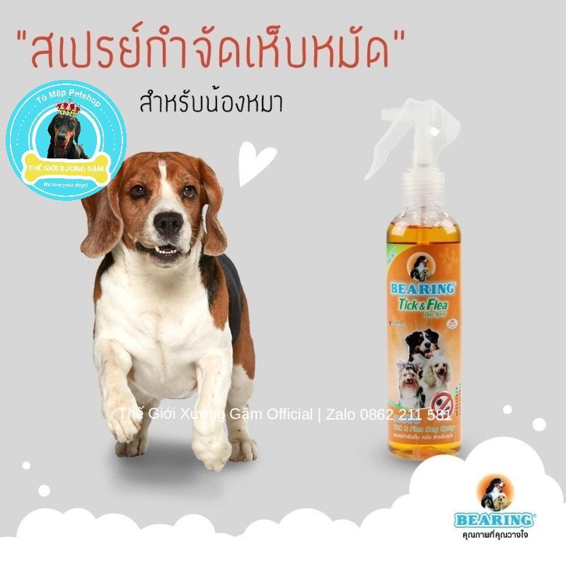 XỊT T R Ị VE RẬN BEARING TICK &amp; FLEA DOG SPRAY 250ML