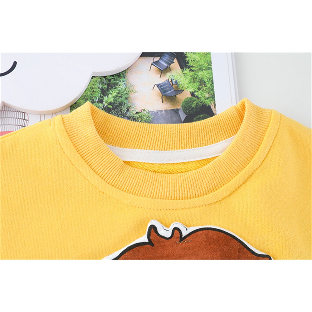 Set trang phục BEAR LEADER tay dài in họa tiết hoạt hình thời trang xuân thu cho trẻ em 6-48 tháng tuổi