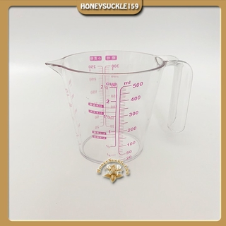 Ca đong nhựa cứng 500ml / ly đong định lượng có vạch đỏ 500ml