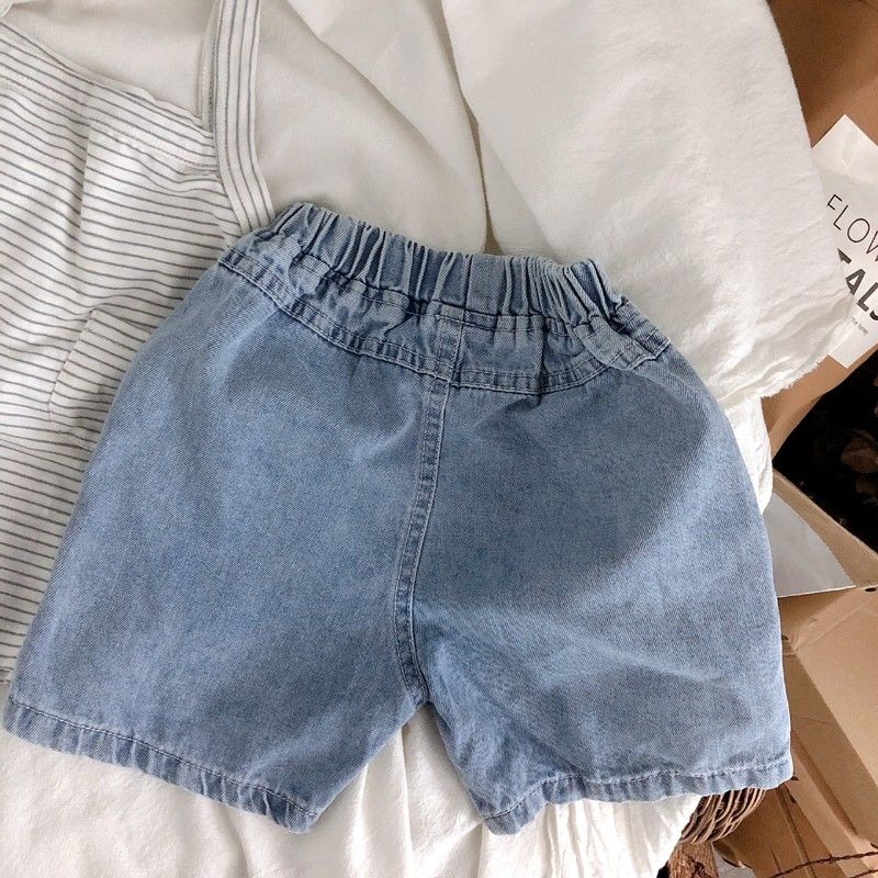 [Babycat] Hàng Có Sẵn Quần Short Denim Mỏng Mềm Mại Co Giãn Phong Cách Nhật Bản Hàn Quốc Mùa Hè Màu Xanh Đậm Phong Cách Phương Tây