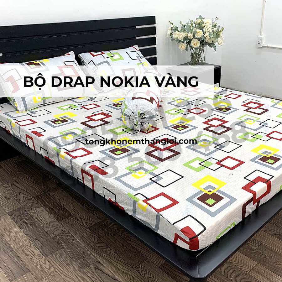 [Ảnh Thật] Nokia Vàng - Bộ Drap Cotton 4 món Thắng Lợi Chính Hãng