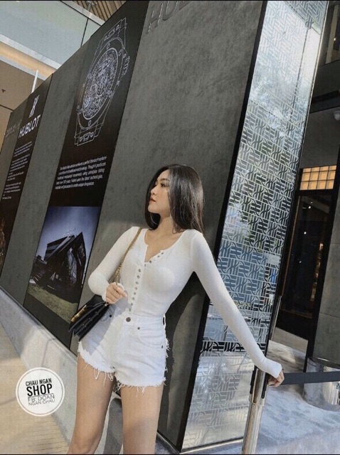 Ảnh Thật Quần Short Kaki Trơn Lưng Cao Co Dãn