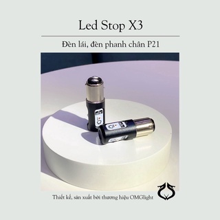 Đèn hậu, đèn phanh chân P21, đèn lùi oto P21, LedStopX3 thương hiệu OMGlight