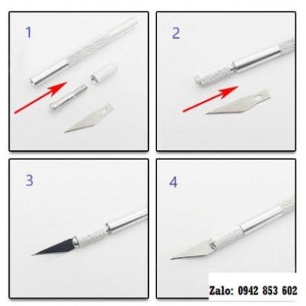 Dao cắt, gọt mô hình chuyên dụng kèm 6 lưỡi dao đa năng