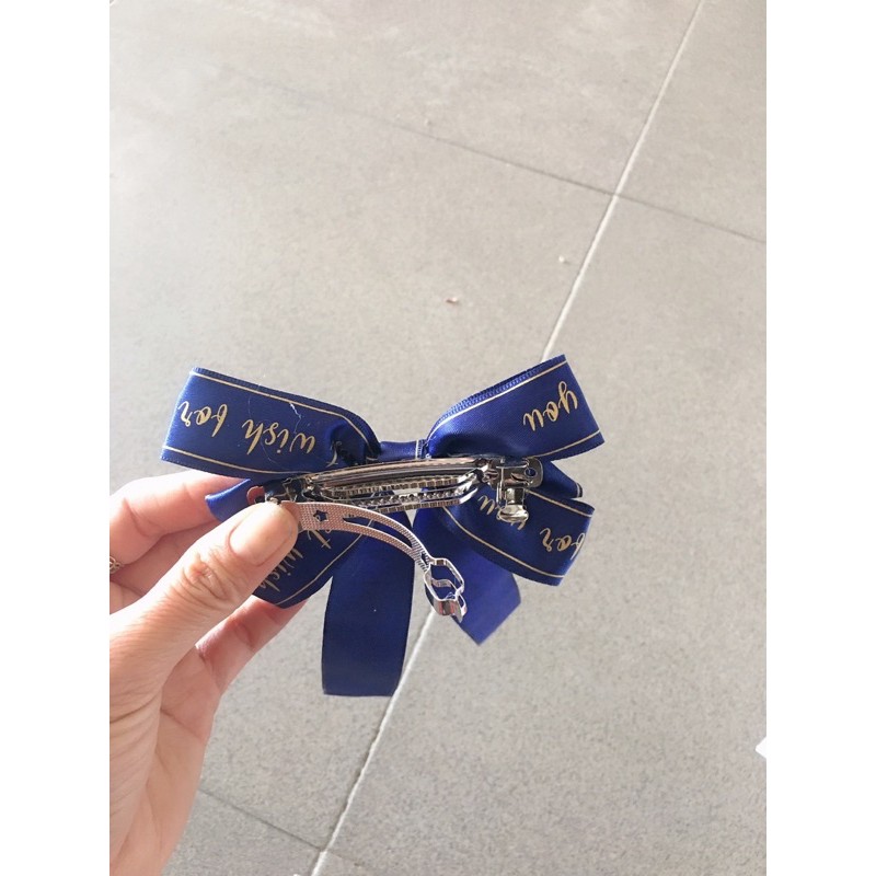 KLA05-Kẹp nơ lụa bản vừa dây dài