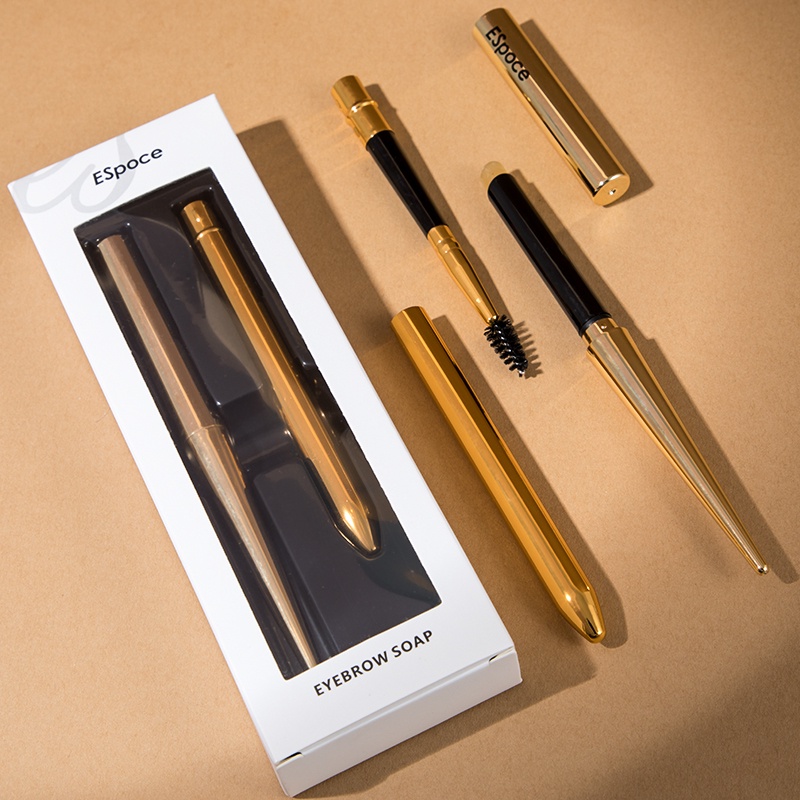 Bộ Sáp Vẽ Lông Mày Pudaier 2 Món Chống Thấm Nước Lâu Trôi Kèm Cọ