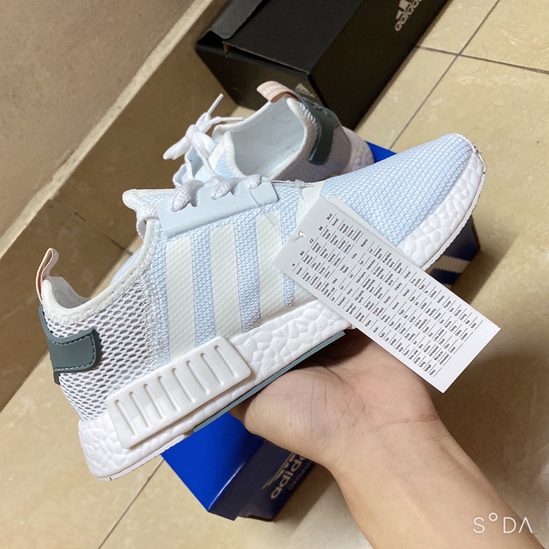 Giày Sneaker Adidas NMD R1 Trắng Xanh (fullbox)