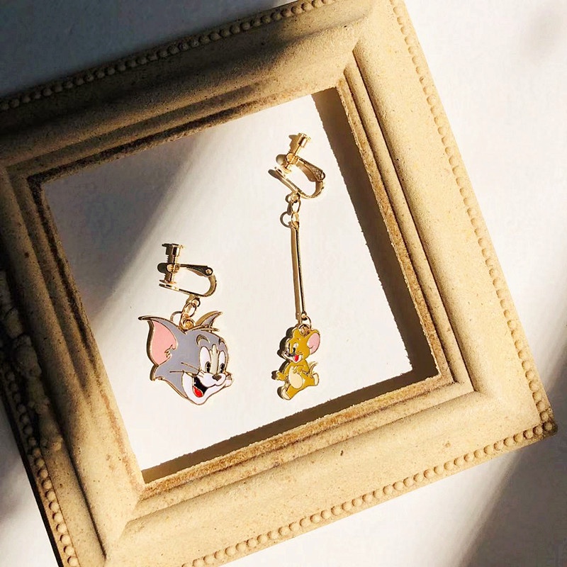 Khuyên tai hình nhân vật họat hình phong cách Hàn Quốc thời trang cho nữ