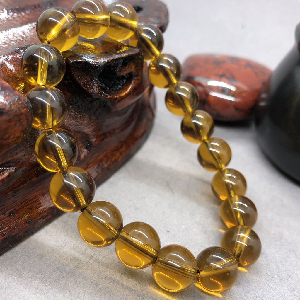 Vòng Tay Chuỗi Hạt Pha Lê Nâu 6 / 8 / 10 / 12mm charms