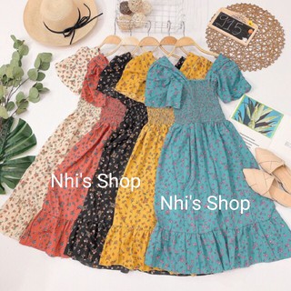 Đầm bầu hoa nhí dáng xòe nhiều màu xinh