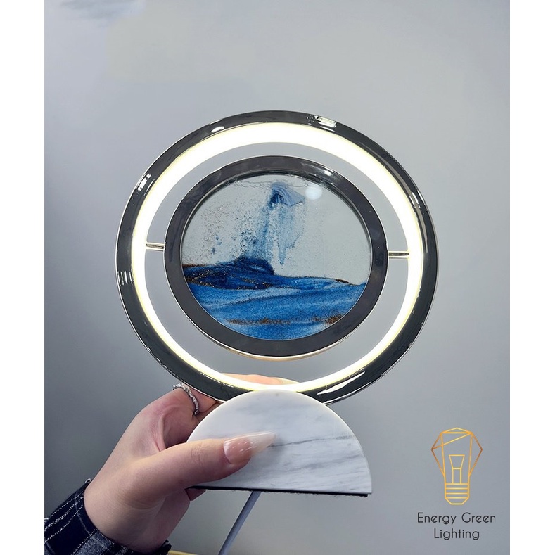 Đèn Bàn Decor Bức Tranh Cát Chảy Nghệ Thuật Energy Green Lighting- Kiểu Dáng Sang Trọng , Hiện Đại , Trang Trí Căn Phòng