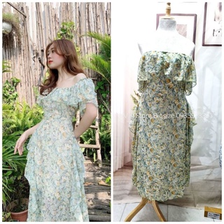 Ảnh thật minstore bigsize đầm trễ vai bèo rũ