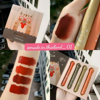 Hộp 4 cây son Cute Cat xinh muốn xỉu màu đẹp - Mẫu mới