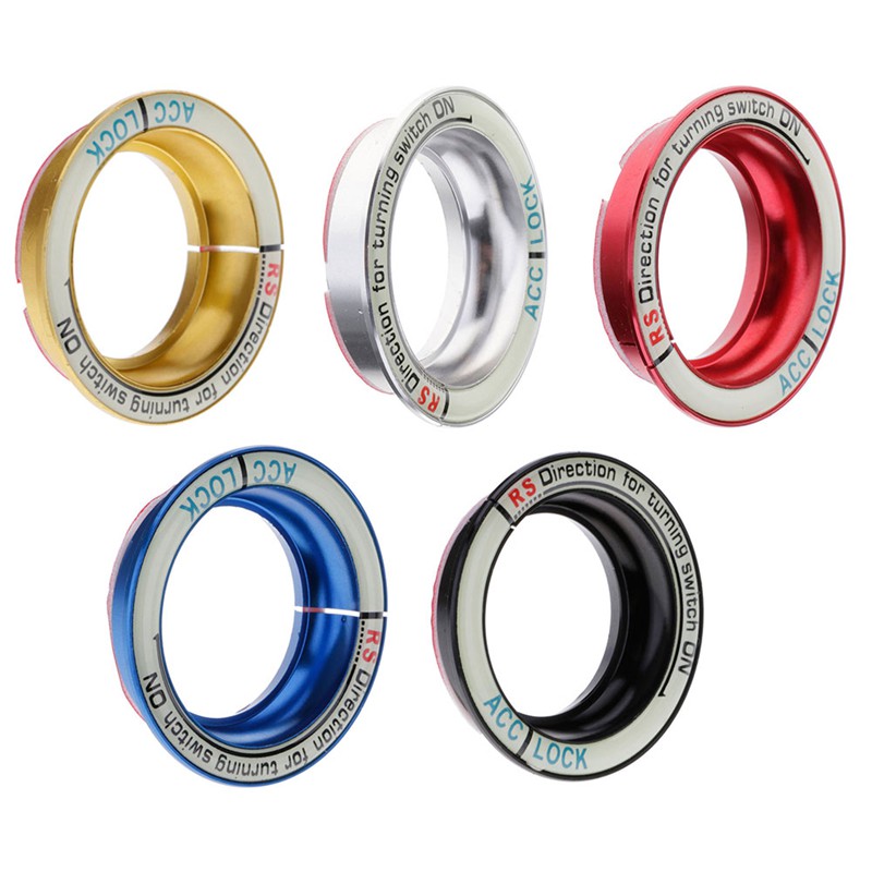 Vòng tròn gắn khóa đánh lửa gắn 5 bóng đèn LED phát sáng trang trí nội thất ô tô