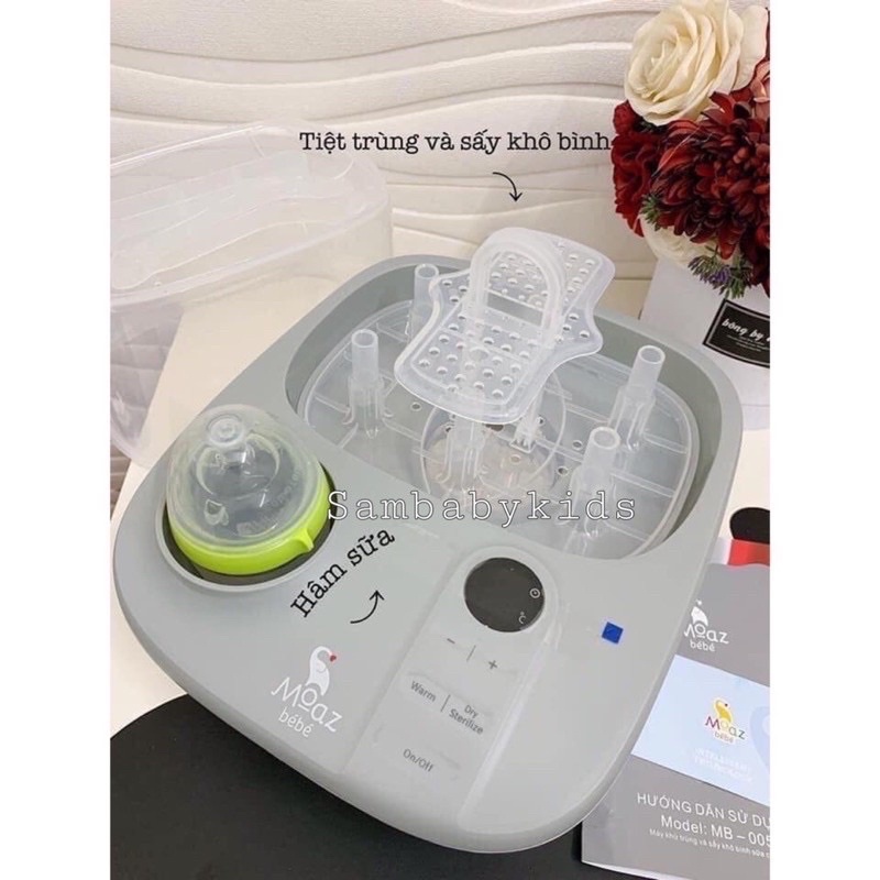 Máy tiệt trùng, sấy khô, hâm sữa đa năng Moaz Bebe MB-005