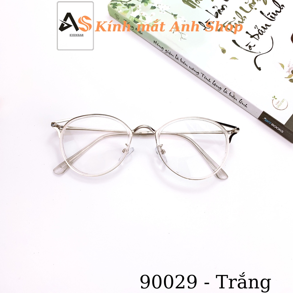 Gọng kính tròn chất liệu kim loại thanh mảnh kiểu dáng thời trang 90029