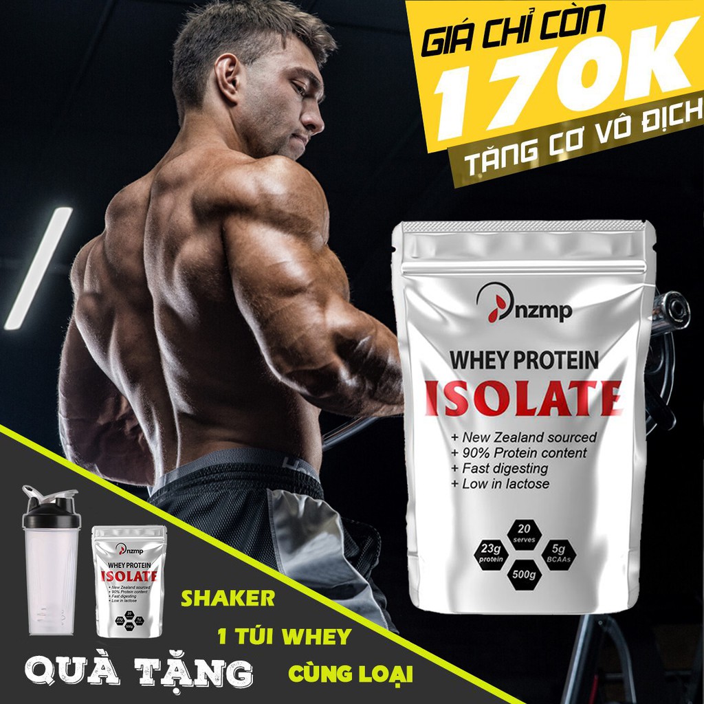 (COMBO 4 túi + Tặng 1 túi) - Sữa Tăng Cơ - Whey Protien Isolate NZMP + Tặng bình lắc Shaker