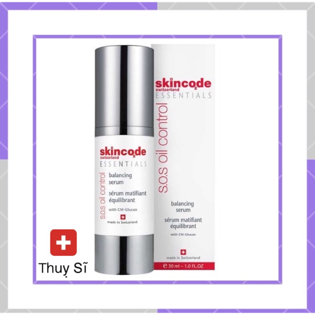 Skincode Essentials S.O.S Oil Control Balancing Serum 30ml – Tinh Chất Kiểm Soát Dầu Cho Da Mụn
