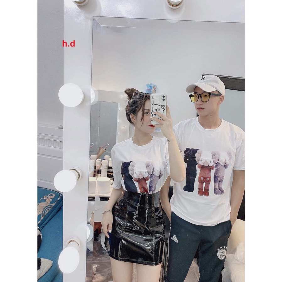 Áo phông tay lỡ 3 người hình tai voi dáng rộng chất cotton tại cherrystore190