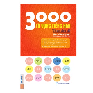 Sách 3000 từ vựng tiếng hàn theo chủ đề - mcbooks - bản quyền