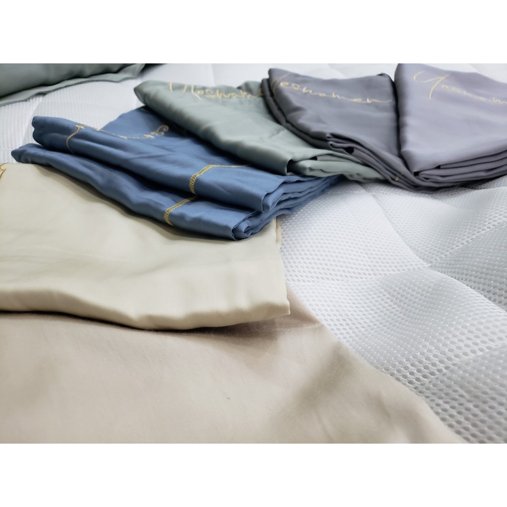Combo 2 vỏ gối nằm 50x70cm chất lụa 100%TENCEL , COOL SILK, 5 màu tùy chọn