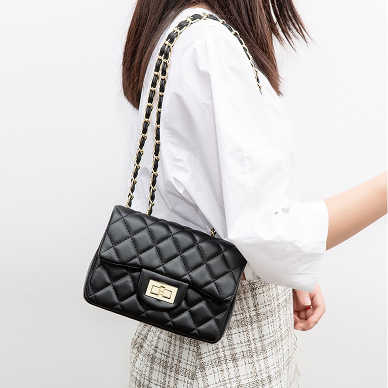 Chuwanglin Women Lingge Pu Leather Crossbody Shoulder Bag