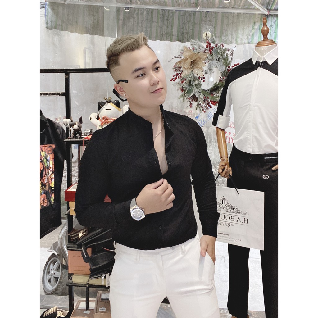 Áo Sơ Mi Dài Tay Cổ Tàu Hot Trend 2020 | BigBuy360 - bigbuy360.vn