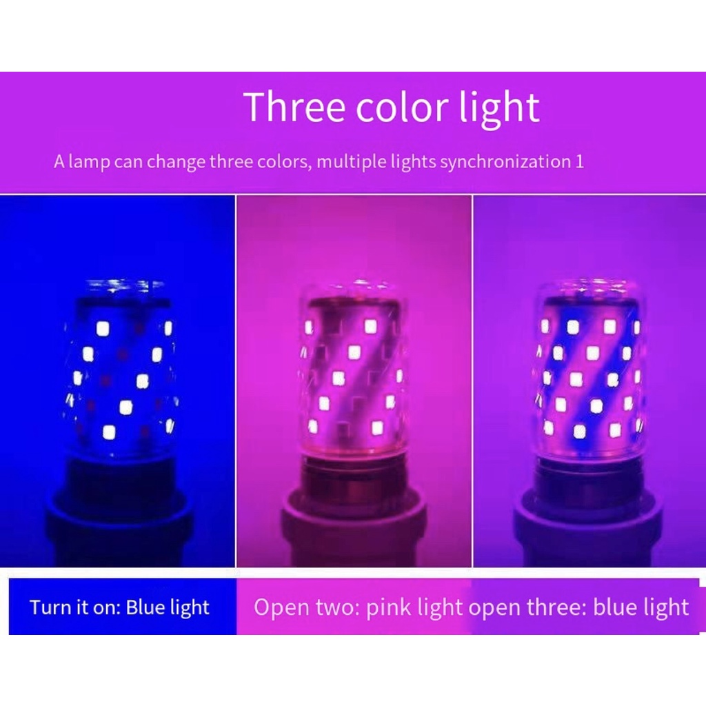 Bóng Đèn LED E27 / e14 12W / 16W Ánh Sáng Tím / Xanh Lá / Hồng / Xanh Dương Nhiều Màu Sắc Lãng Mạn Đa Ứng Dụng