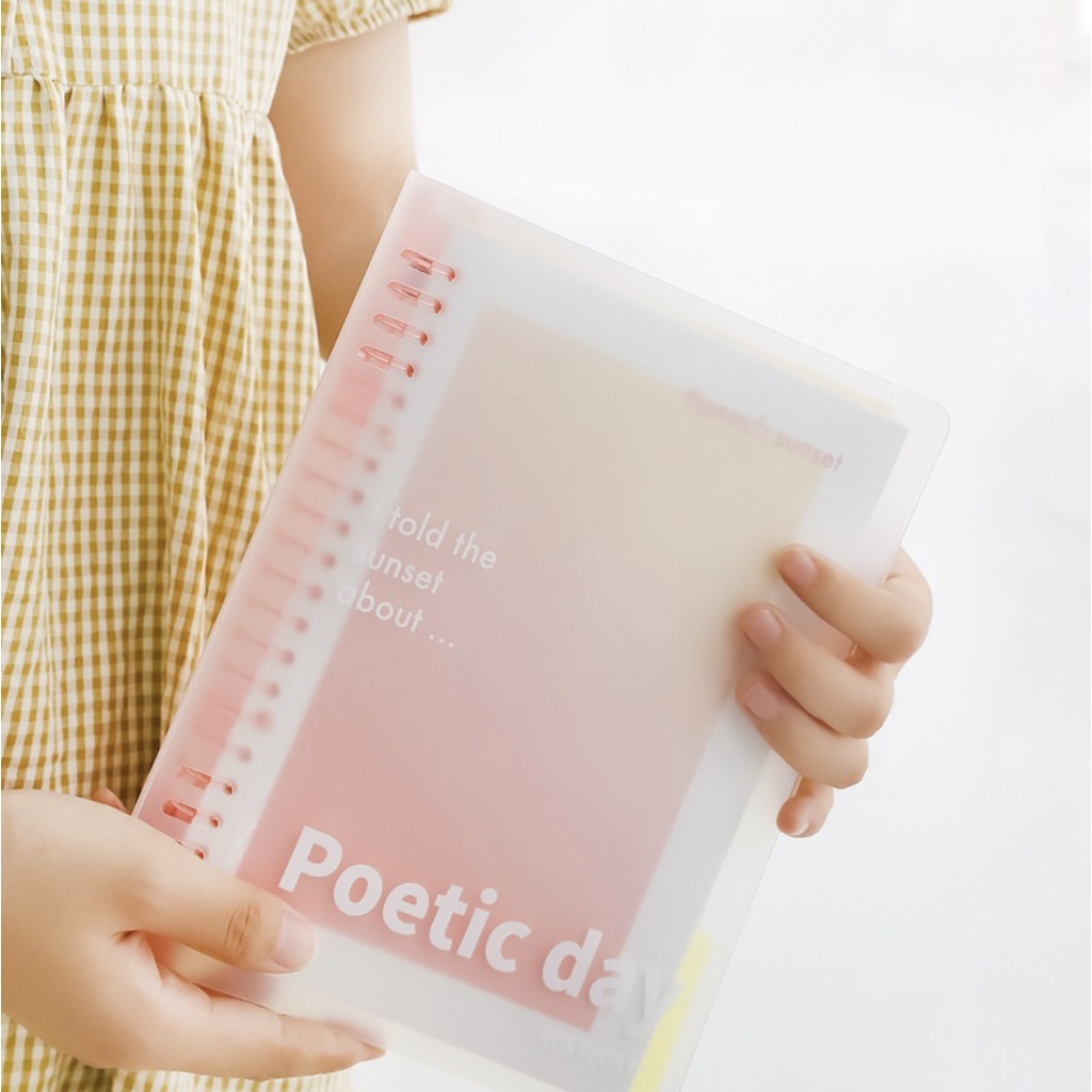 [POETIC DAY series] Sổ binder còng nhựa màu bìa cứng size A5/B5