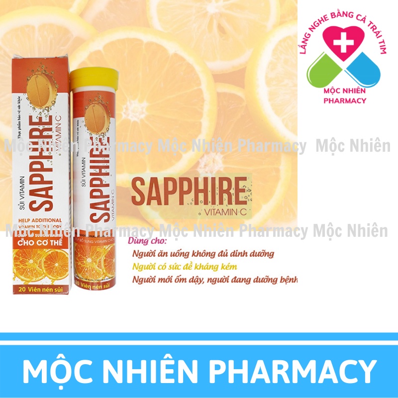 Viên Sủi Bổ Sung Vitamin Và Khoáng Chất Sapphire Vitamin C, Bổ Sung Vitamin Cho Cơ Thể, Hỗ Trợ Tăng Cường Sức Khỏe, Tăng