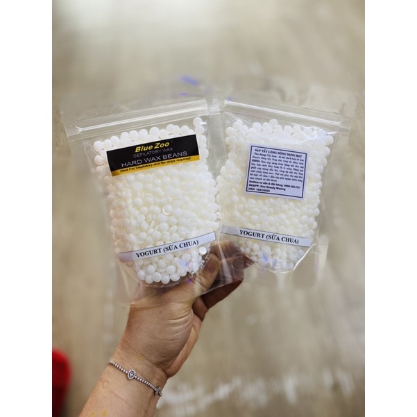 300g Sáp tẩy lông Hard wax beans Bột Preal tím Siêu dưỡng Bluezoo Premier Cao cấp