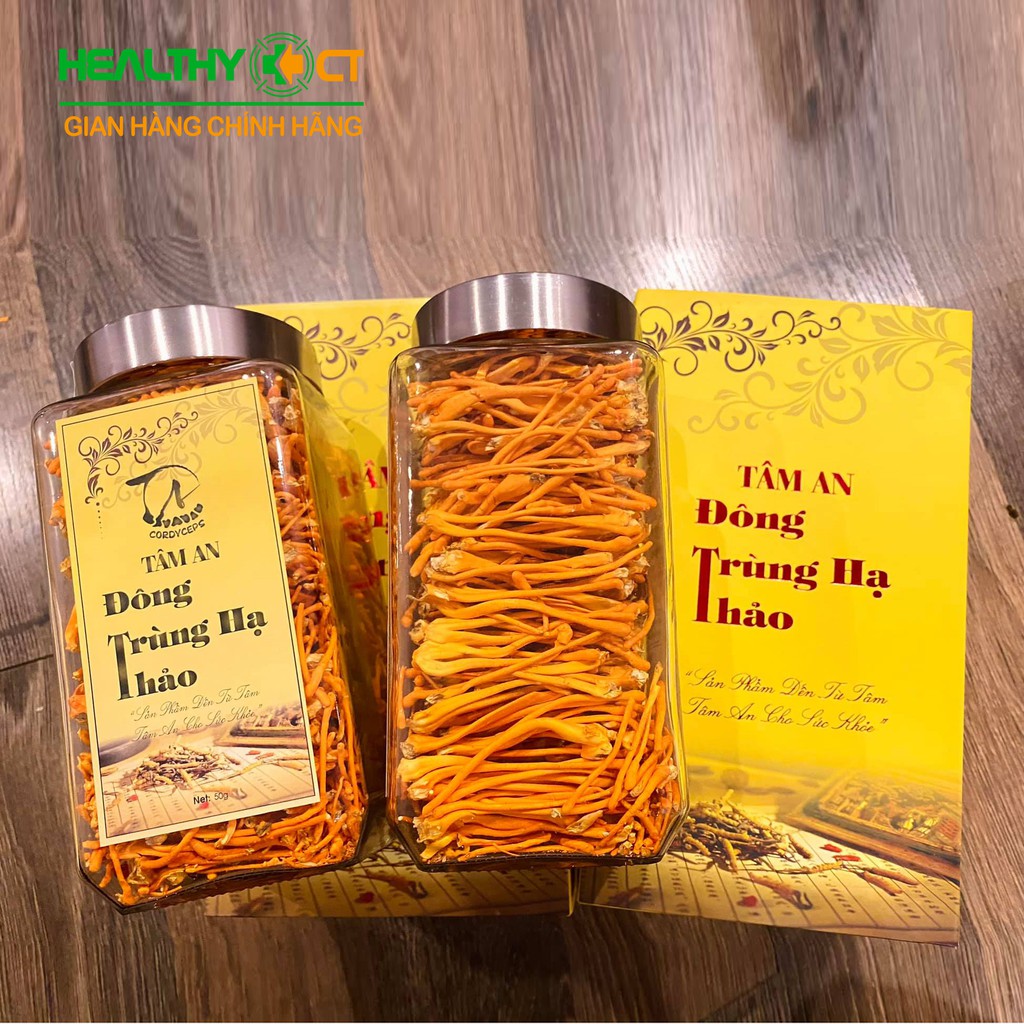 Đông Trùng Hạ Thảo Tâm An hộp 50g loại 1 - dược chất cao ( TẶNG GÓI DÙNG THỬ) | BigBuy360 - bigbuy360.vn