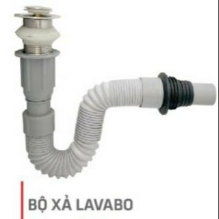 BỘ XÃ LAVABO ĐẦU INOX LOẠI NHẤN