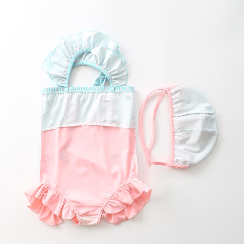 Bikini bé gái, bộ bơi liền thân họa tiết tai thỏ siêu yêu dành cho bé gái 12-20kg