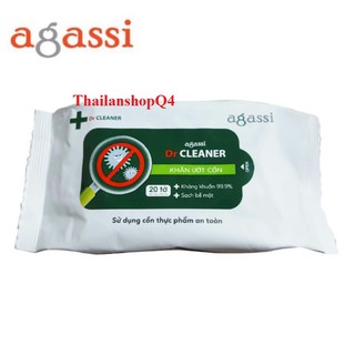 Khăn ướt cồn diệt khuẩn agassi dr cleaner 20 tờ