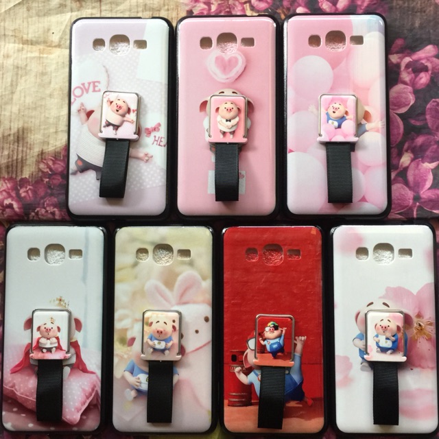 Ốp lưng Galaxy J2 prime /G530 /G532 viền dẻo lưng thú nổi kèm iring kute