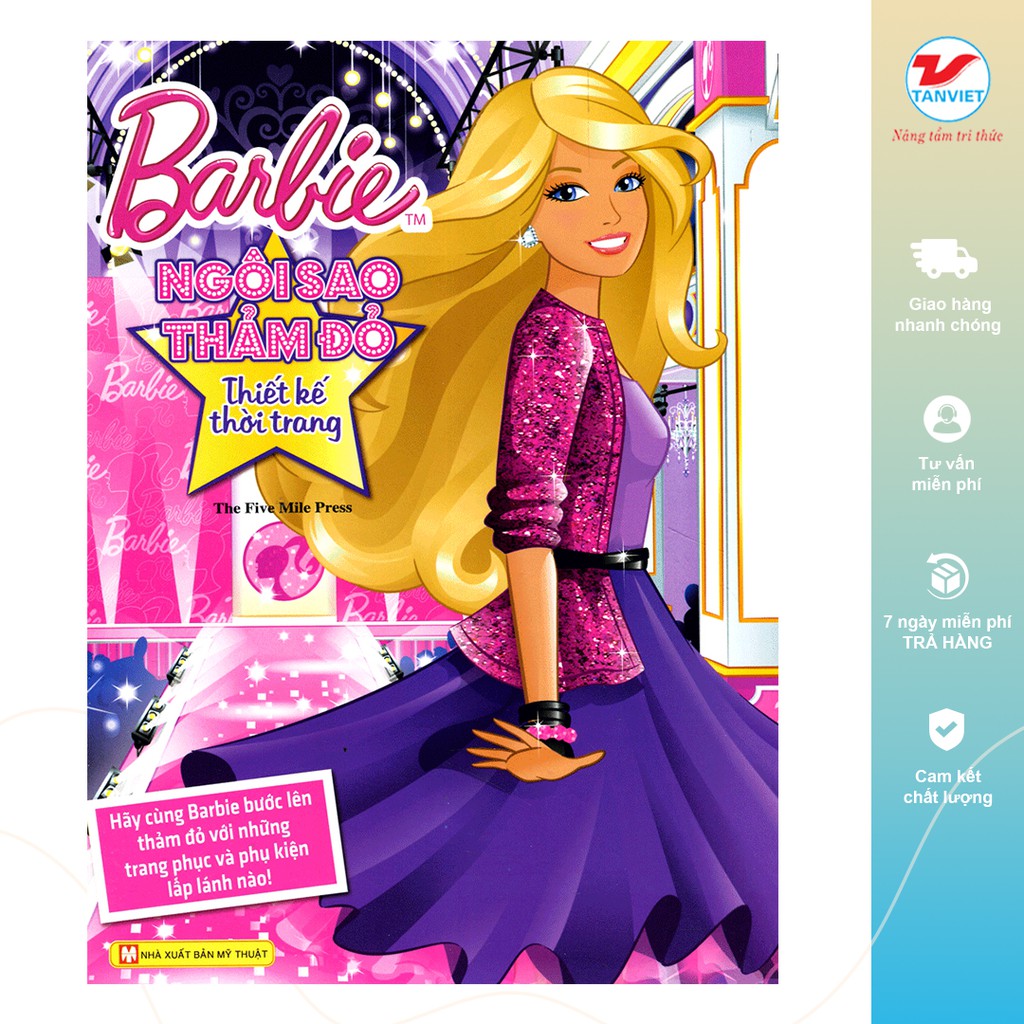 Sách Ghép Hình Barbie Thủ Công Dựng Hình Thời Trang Ngôi Sao Thảm Đỏ