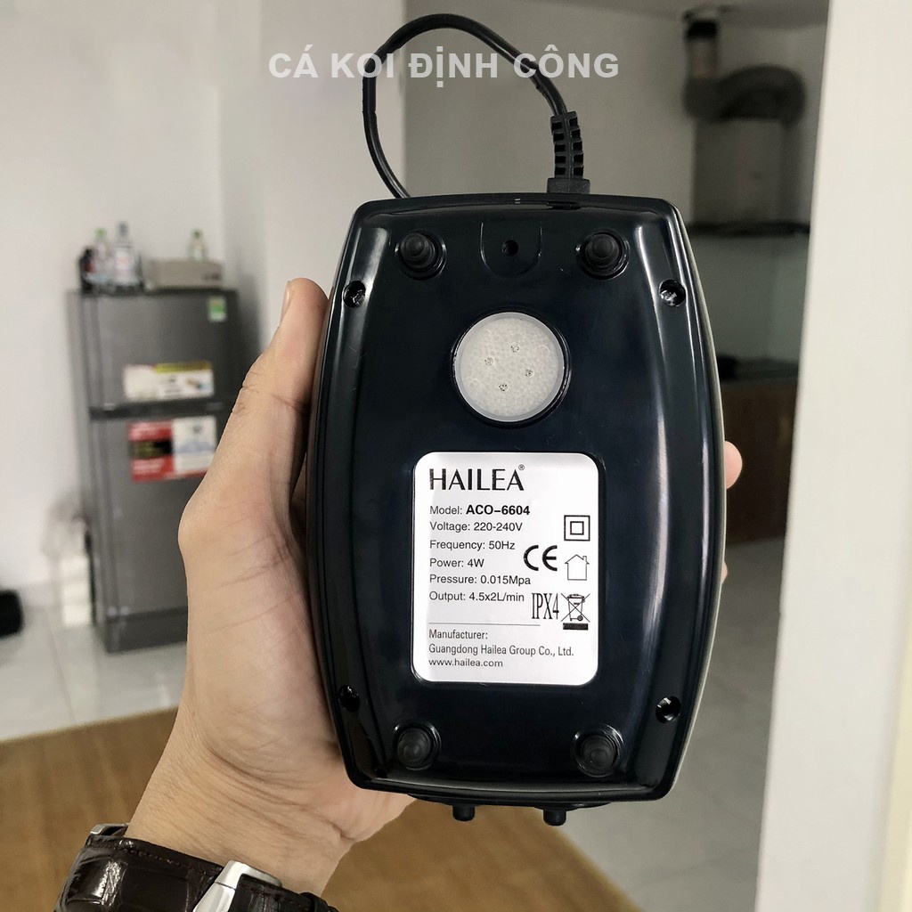 Máy Sục oxy bể cá, máy sủi oxy Hailea ACO-6602 , 6604  - Chạy siêu êm