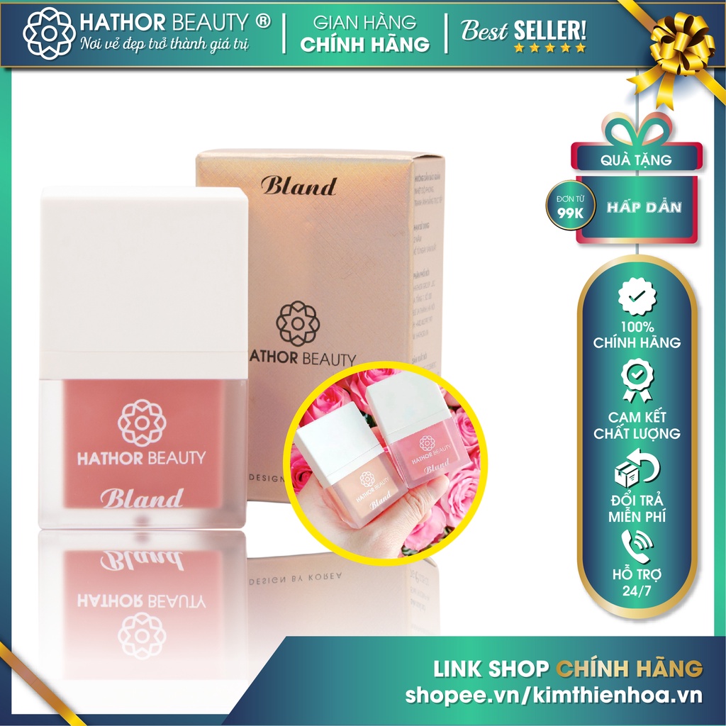 Bland - Má hồng dạng kem 2 tone màu: hồng đào và cam đào | Hathor Beauty (Kim Thiên Hoa)