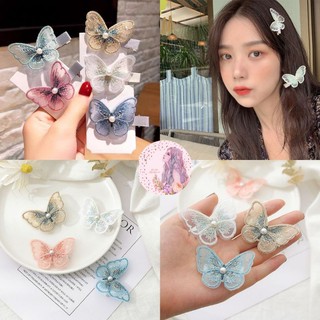 Kẹp Tóc Hình Cánh Bướm Hàn Quốc 🍀 FREESHIP🍀 Ghim Tóc Đính Ngọc Trai Nhân Tạo Cho Nữ Xinh Xắn