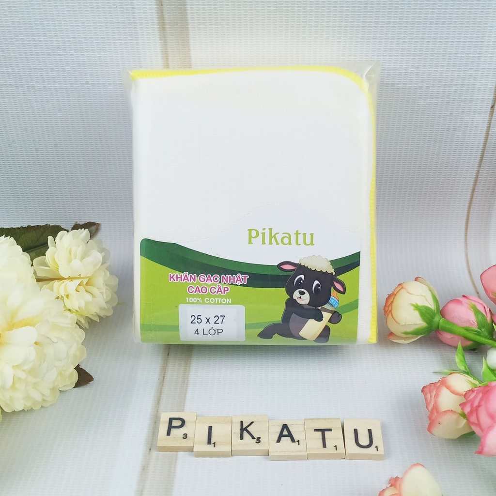 Combo 10 Khăn sữa Nhật Pikatu 4 lớp 25*27