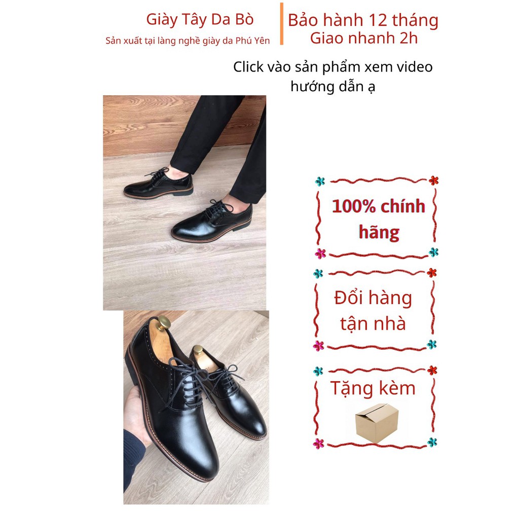 Giày Tây Nam Oxford  Ứng Dụng Công Sở Đi Tiệc Thiết Kế Da Thật 100% T101B