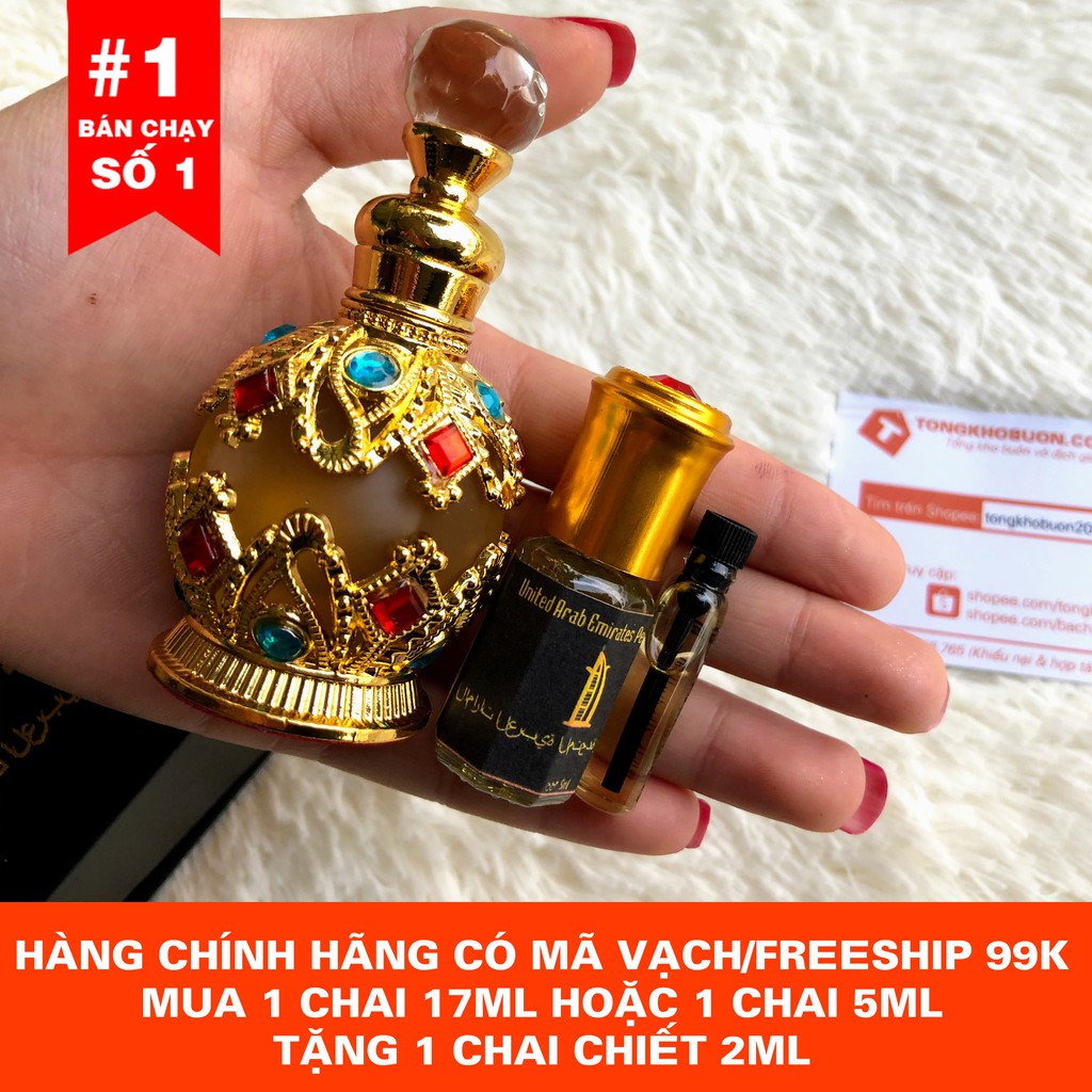 Tinh dầu nước hoa Dubai sỉ lẻ (chai 15ml và chai 5ml) | tinh dầu dubai | Thế Giới Skin Care