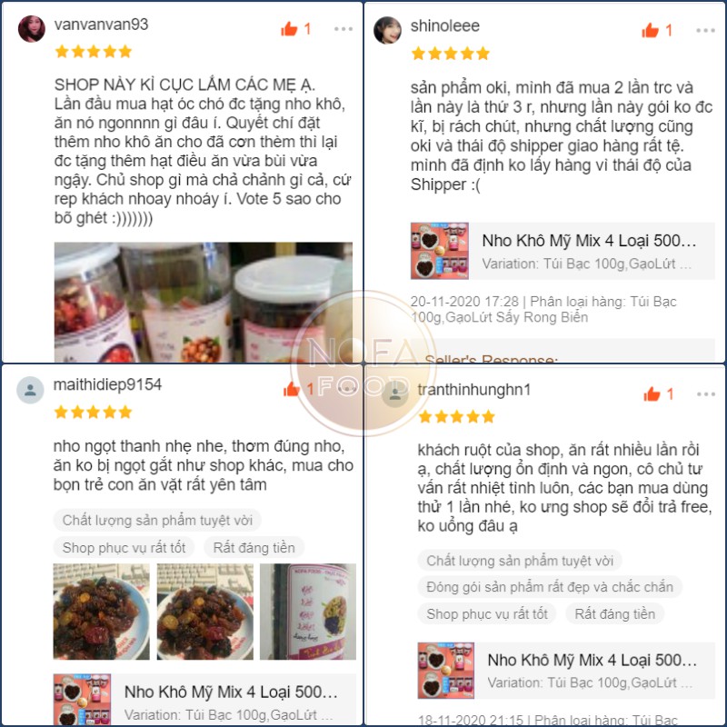 Nho khô không đường NOFA sấy mọng Chua ngọt tự nhiên 600g - Da đẹp sáng mịn - Nhập khẩu Mỹ | BigBuy360 - bigbuy360.vn