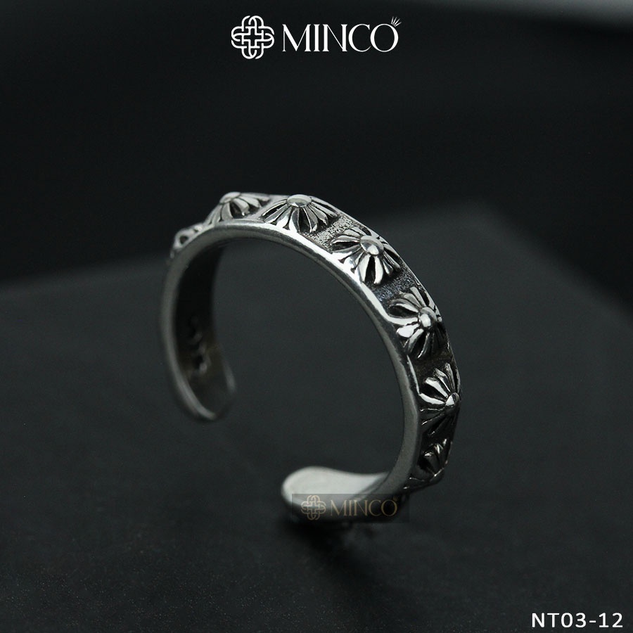Nhẫn Chrome Heart Minco Accessories phong cách Hiphop phụ kiện thời trang Dành Cho Nam Nữ NT03-12