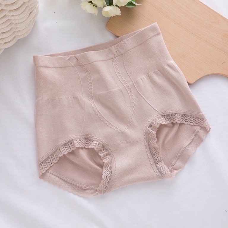 Quần lót gen bụng nâng mông mã 213 Quần lót nữ cotton phối ren cạp cao gen bụng - quần chíp nữ hàng cao cấp