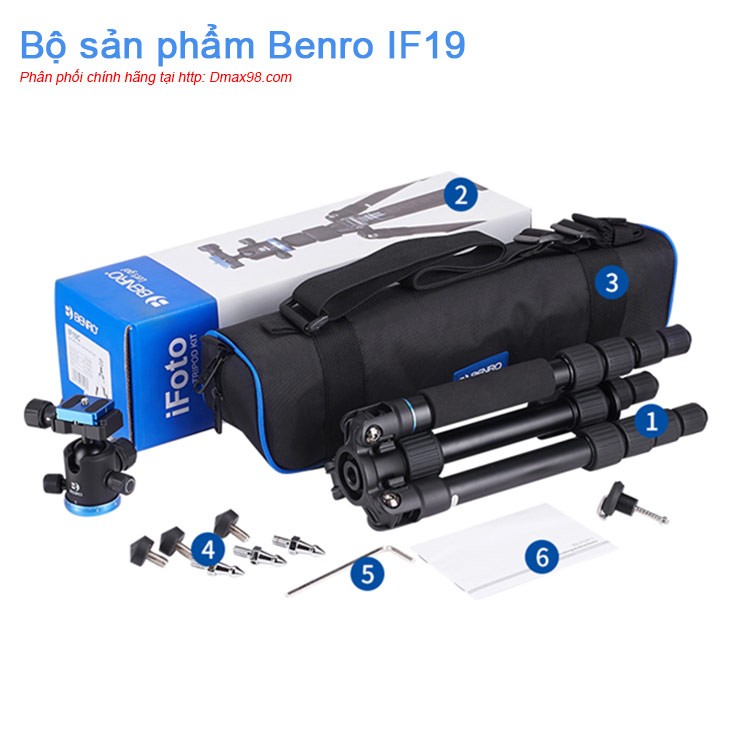 Chân máy ảnh Benro IF19 chính hãng bảo hành 12 tháng