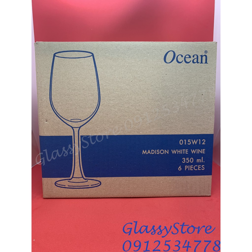 Ly (cốc) rượu vang thủy tinh Ocean Madison White Wine - 350ml - 1015W12 (Hàng nhập khẩu Thái Lan chính hãng)