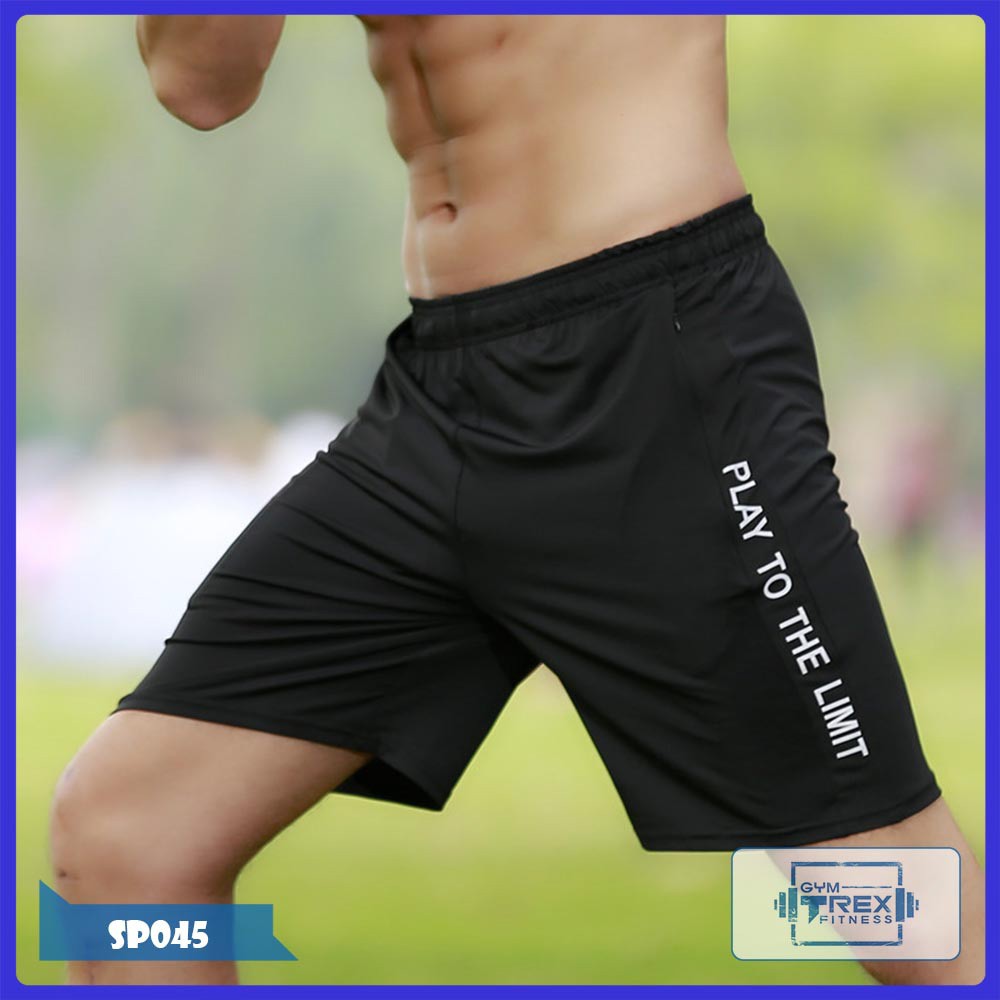 Quần đùi tập gym nam Liexing SP045, Quần short thể thao nam [Gym T-Rex]