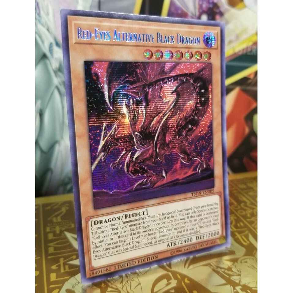 Bài Yugioh - Red Eyes Alternative Black Dragon (Secret Rare) # Art Red Eyes Black Dragon